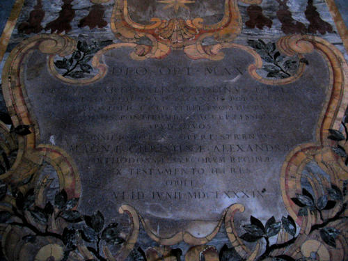 Decio Azzolino d. J., Grabmal S. Maria in Vallicella, Inschrift