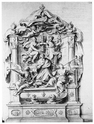 Jules Mazarin, Vorzeichnung Grabmal (Benedetti)