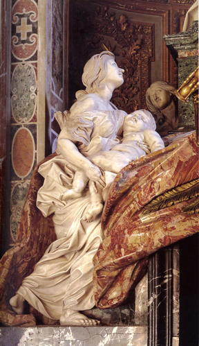 Alexander VII., Grabmal S. Pietro in Vaticano, Caritas