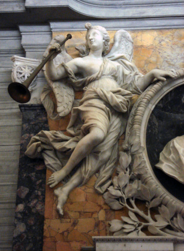Francesco Barberini d. Ä., Grabmal S. Pietro in Vaticano, linke Fama