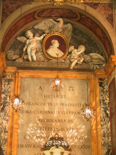 Giovanni Francesco Stoppani, Grabmal S. Andrea della Valle, Inschrift