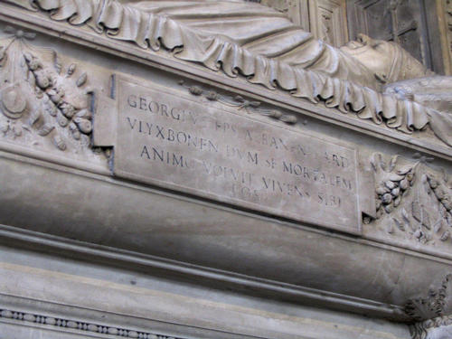 Giorgio de Costa, Grabmal S. Maria del Popolo, Inschrift