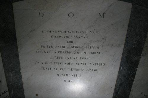 Girolamo Casanate, Herzgrabmal in S. Maria sopra Minerva