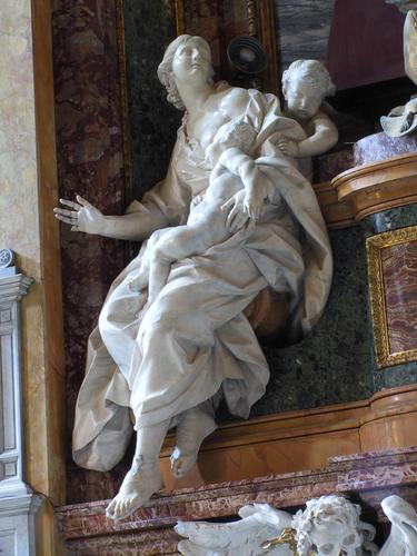 Giuseppe Renato Imperiali, Grabmal S. Agostino, Caritas