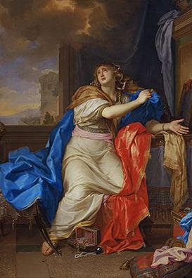 Sainte Madeleine repentante renonçant à toutes les vanités de la vie (Charles le Brun)