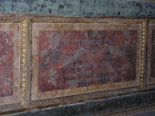 Luca Antonio Virili, Grabmal S. Maria in Aquiro, Gedenktafel