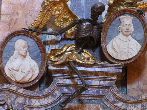 Lazzaro Pallavicino, Grabmal S. Francesco a Ripa, Reliefbilder
