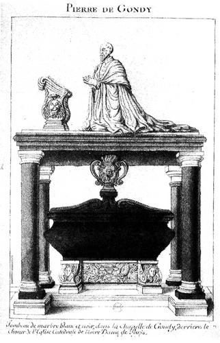Pierre de Gondi, Zeichnung Grabmal (Robert de Gaignières, Louis Boudan) 