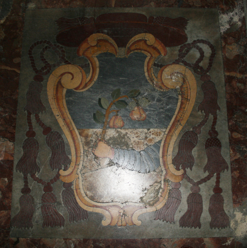 Pietro Maria Pieri, Bodenplatte, Wappen