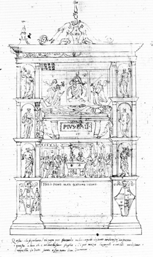 Pius II. Zeichnung, Berlin
