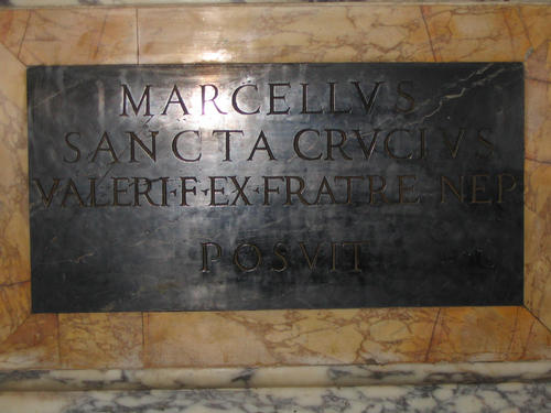 Prospero Santacroce, Grabmal S. Maria Maggiore, Stifterinschrift