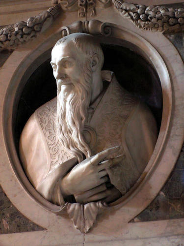 Rodolfo Pio da Carpi, Grabmal SS. Trinità dei Monti, Porträt