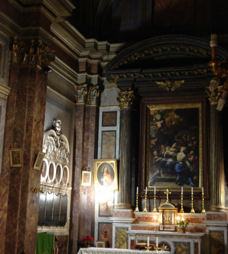 Santacroce, Grabmäler S. Maria in Publiculis, Standort